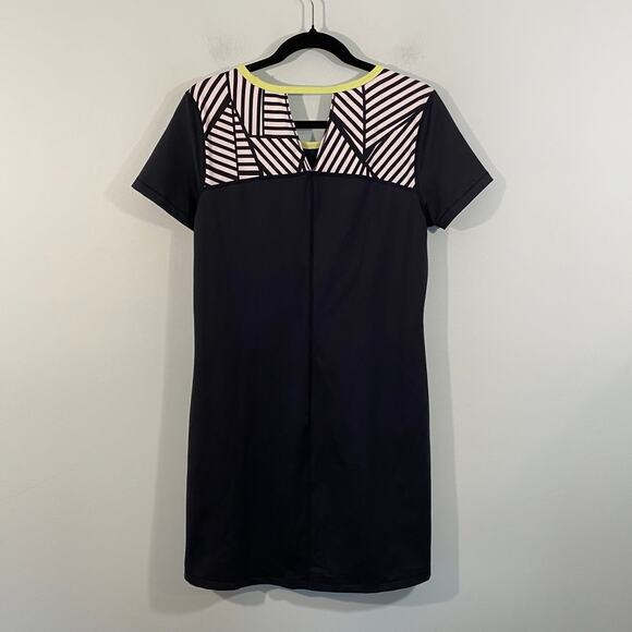Title Nine Black Colorblock Geometric Short Sleeve Performance Dress Size M - Picture 6 of 6